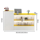 受付カウンター　レジカウンター　オフィス受付　鍵付き　配線穴付き　角丸　シンプル　ホワイト　カスタマイズ可能  JDT-M-104-kc 　metamall