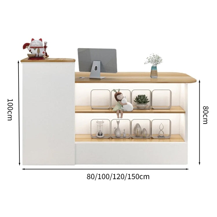 （組立代行サ一ビス付きでお届けします)　受付カウンター　レジカウンター　オフィス受付　鍵付き　配線穴付き　角丸　ホワイト　シンプル　カスタマイズ可能　JDT-M-104-kc