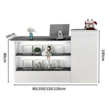 受付カウンター　レジカウンター　オフィス受付　鍵付き　配線穴付き　角丸　シンプル　ホワイト　カスタマイズ可能  JDT-M-104-kc 　metamall