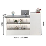 受付カウンター　レジカウンター　オフィス受付　鍵付き　配線穴付き　角丸　シンプル　ホワイト　カスタマイズ可能  JDT-M-104-kc 　metamall