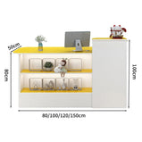 受付カウンター　レジカウンター　オフィス受付　鍵付き　配線穴付き　角丸　シンプル　ホワイト　カスタマイズ可能  JDT-M-104-kc 　metamall