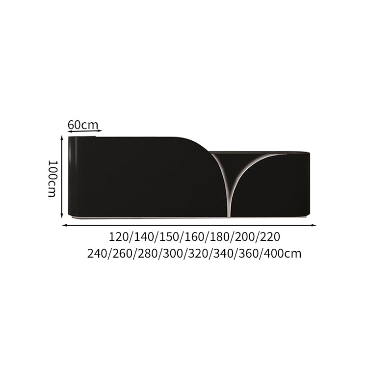 受付カウンター　オフィス受付　フロントデスク　ハイカウンター　角丸　隠れLEDライト　大容量収納　鍵付き　引出し付き　シンプル　ホワイト　カスタマイズ可能　JDT-M-152　metamall