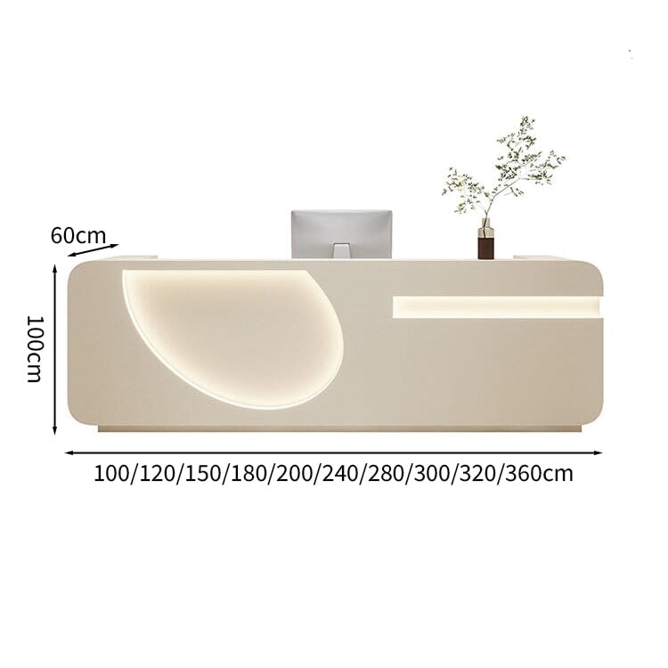 店舗レジ台　ハイカウンター　受付台　錠付き　R仕上げ　PC収納　キーボードトイレ付き　ホワイト　ナチュラル　カスタマイズ可能　JDT-M-133　metamall