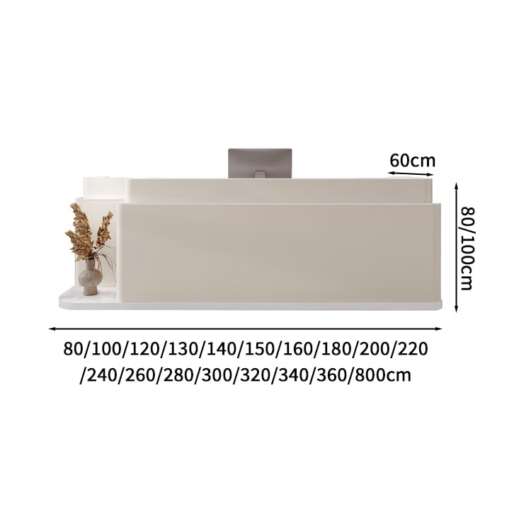 レジカウンター 高級　受付台　レジ台　焼付ワニス塗装　メラミン化粧板　無臭無害　分類収納　ホワイト　カスタマイズ可能　JDT-M053　metamall