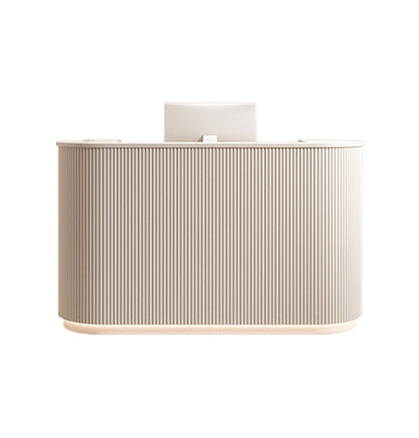 案内カウンター　受付台　レジ台　コンパクト　高級感　R加工　LEDテープライト　上部天板付き　ダークグリーン　カスタマイズ可能　JDT-M072