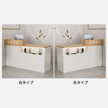 受付カウンター　レジカウンター　受付台　店舗カウンター　シリンダー錠付き　引き出し付き　収納機能　木製　シンプルモダン　ホワイト　マーブル　カスタマイズ可能　JDT - S012 