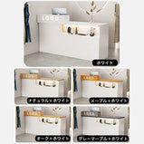 受付カウンター　レジカウンター　受付台　店舗カウンター　シリンダー錠付き　引き出し付き　収納機能　木製　シンプルモダン　ホワイト　マーブル　カスタマイズ可能　JDT - S012 