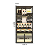 LEDライト　アイアンフレーム　頑丈　安定性　縦置き　横置き　ワインラック　収納ラック　高級感　スタイリッシュ　ブラック　カスタマイズ可能　JG-M034