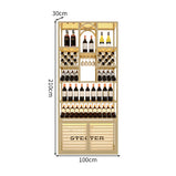 LEDライト　アイアンフレーム　頑丈　安定性　縦置き　横置き　ワインラック　収納ラック　高級感　スタイリッシュ　ブラック　カスタマイズ可能　JG-M034