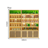 オープン収納　扉付き収納　大容量　多段式　エコ板材　頑丈　木目調　ナチュラル　ラック　収納ラック　収納棚　落ち着き　温かみ　ミニマル　カスタマイズ可能　JG-M035