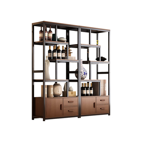 スチールフレーム　頑丈　安定性　引き出し　扉付き収納　オープン収納　多段式　プラパート　収納ラック　ラック　棚　落ち着き　スタイリッシュ　実用　JG-M036