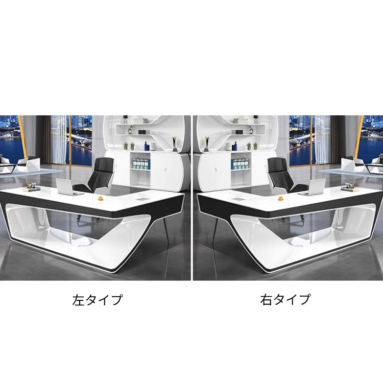 エグゼクティブデスク　プレジデントデスク　デザイナーズ　焼付塗装　配線ボックス　MDF　サイドキャビネット　ぶつかり防止　高耐荷重　カスタマイズ可能　LBZ-M010