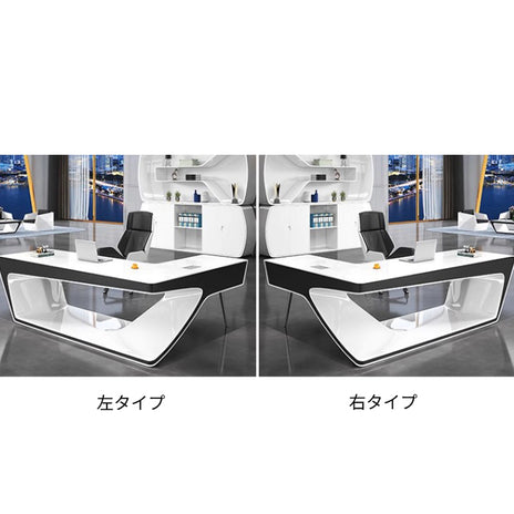 エグゼクティブデスク　プレジデントデスク　デザイナーズ　焼付塗装　配線ボックス　MDF　サイドキャビネット　ぶつかり防止　高耐荷重　カスタマイズ可能　LBZ-M010