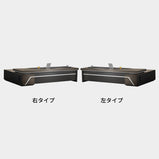 事務デスク　多機能　エグゼクティブデスク　プレジデントデスク　ハイグレード感　サイドキャビネット　多目的卓上コンセント　ダイヤル錠　PC用通気口　グレー　カスタマイズ可能　LBZ-M015