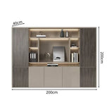 執務デスク　モダン　エグゼクティブデスク　プレジデントデスク　シンプルモダン　バイカラーデザイン　サイドキャビネット　幕板　配線孔　PC用通気口　カーブ型天板　ブラウン　カスタマイズ可能　LBZ-M035