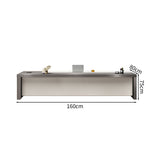 執務　用　テーブル　エグゼクティブデスク　社長机　オフィスデスク　配線ボックス　通気孔　モダン　優雅　ウォールナット　カーキ　カスタマイズ可能　LBZ-M045