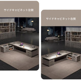 執務　用　テーブル　エグゼクティブデスク　社長机　オフィスデスク　配線ボックス　通気孔　モダン　優雅　ウォールナット　カーキ　カスタマイズ可能　LBZ-M045