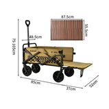 アウトドアワゴン　キャリーカート　キャリーワゴン　オックスフォード生地　スチールフレーム　キャスター　大容量　アウトドアワゴン　折りたたみ　ピクニック　　便利 コンパクト　収納　LYC-M011　metamall
