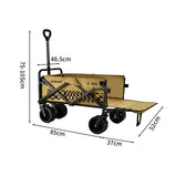 アウトドアワゴン　キャリーカート　キャリーワゴン　オックスフォード生地　スチールフレーム　キャスター　大容量　アウトドアワゴン　折りたたみ　ピクニック　　便利 コンパクト　収納　LYC-M011　metamall