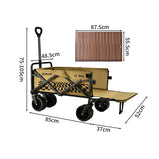 アウトドアワゴン　キャリーカート　キャリーワゴン　オックスフォード生地　スチールフレーム　キャスター　大容量　アウトドアワゴン　折りたたみ　ピクニック　　便利 コンパクト　収納　LYC-M011　metamall