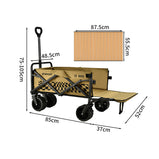 アウトドアワゴン　キャリーカート　キャリーワゴン　オックスフォード生地　スチールフレーム　キャスター　大容量　アウトドアワゴン　折りたたみ　ピクニック　　便利 コンパクト　収納　LYC-M011　metamall