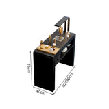 ネイルデスク ブラック　チェア　セット　メラミン化粧板　フランネル　高密度ウレタンフォーム　高品質　ポップ　ブラック　MJZY-M010