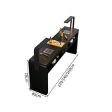 ネイルデスク ブラック　チェア　セット　メラミン化粧板　フランネル　高密度ウレタンフォーム　高品質　ポップ　ブラック　MJZY-M010