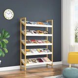 マガジンラック パンフレットスタンド オフィス収納 収納ラック 雑誌ラック 木製（4段式、6段式）　ZZJ-M-008