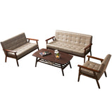 北欧風　シンプル　モダン レトロ　2人掛け　ソファチェア　無垢材 　アパート　マンション　レザーアート　SFY-K-002 kaguyasu