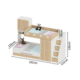 二段ベッド　ベッド　子供用　可愛い　収納　安全　滑り止め　ワードローブ 　引き出し　通気孔　カスタマイズ可能　SCC-M066　metamall
