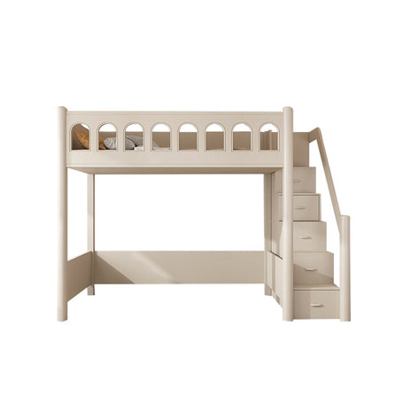 二段ベッド　ホワイト　木製二段ベッド　引き出し　ベッドガード　安定感　エコ素材　メラミン化粧板　モダン　シンプル　ホワイト　SCC-M069