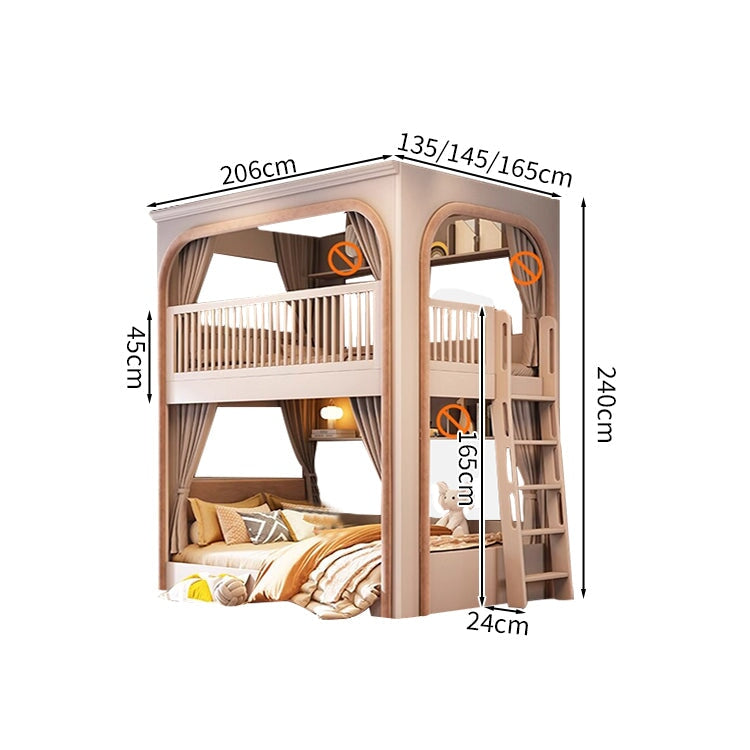 階段　ハシゴ　本棚　二段ベッド　頑丈な二段ベッド　ベッドガード　おしゃれ　手すり付き　引き出し　モダン　ホワイト　カスタマイズ可能　SCC-M070