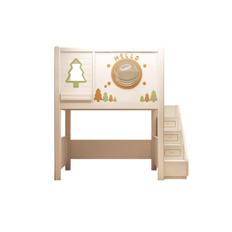 二段ベッド　子供用二段ベッド　ベッド　機能性　階段　滑り台　ワードローブ　収納棚　機能性　本棚　メラミン化粧板　使い勝手　SCC-M071