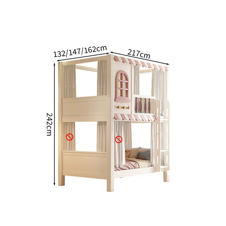 天然木　ホワイト　ベッドガード　かわいい　デザイン性　階段　二段ベッド　すべり台　ベッド下収納　クライミングフレーム　カスタマイズ可能　SCC-M073