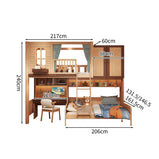 天然木二段ベッド　二段ベッド　安全性の高い二段ベッド　機能性　デスク　収納スペース　ベッドガード　天然木　扉付き収納　ハシゴ　階段　カスタマイズ可能　SCC-M093