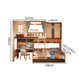 天然木二段ベッド　二段ベッド　安全性の高い二段ベッド　機能性　デスク　収納スペース　ベッドガード　天然木　扉付き収納　ハシゴ　階段　カスタマイズ可能　SCC-M093