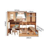 天然木二段ベッド　二段ベッド　安全性の高い二段ベッド　機能性　デスク　収納スペース　ベッドガード　天然木　扉付き収納　ハシゴ　階段　カスタマイズ可能　SCC-M093