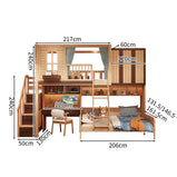天然木二段ベッド　二段ベッド　安全性の高い二段ベッド　機能性　デスク　収納スペース　ベッドガード　天然木　扉付き収納　ハシゴ　階段　カスタマイズ可能　SCC-M093