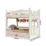 収納スペース　天然木　引き出し　跳ね上げベッド　太い角柱　落下防止ガード　ベッド　二段ベッド　子供ベッド　機能的　ホワイト　SCC-M098