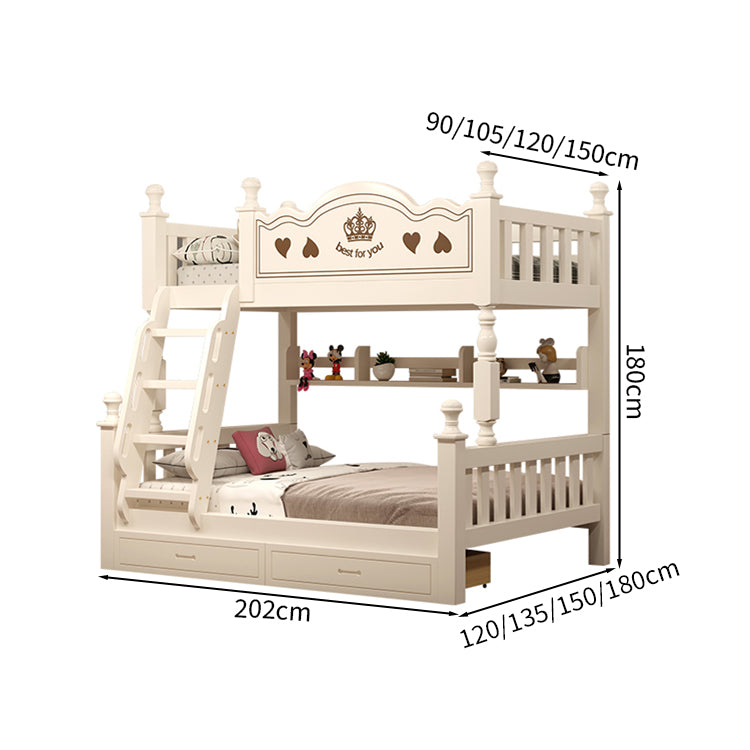 はしご付き　落下防止ガード　チェリー材　Ｒ加工　引き出し　ベッド　二段ベッド　子供ベッド　丈夫　シンプル　モダン　SCC-M101