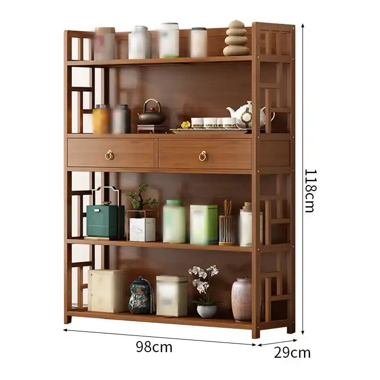 インテリアキャビネット　収納キャビネット　高硬度モウソウテク板材　フリップ式引き出し　透かし彫り戸　オープン多段収納　SNG-S064