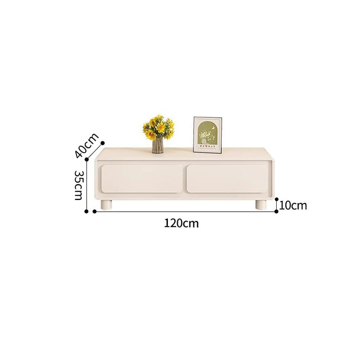 テレビボード　メラミン化粧板　柔らかな印象　フラットな見た目　引き出し付き　分類収納　配線孔　ホワイト　metamall