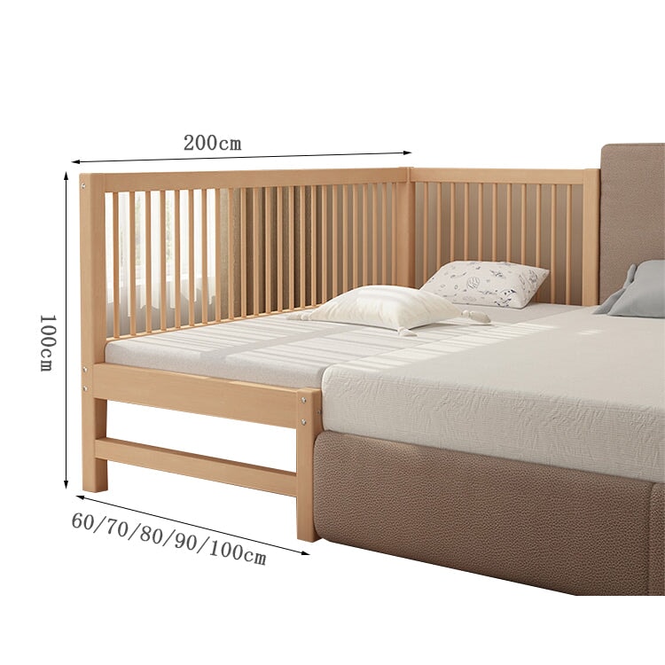 延長ベッド　拡張ベッド　継ぎ足し　ガード　天然木　ケヤキ材　はしご　シンプル　転落防止　子供用　ナチュラル　カスタマイズ可能　metamall