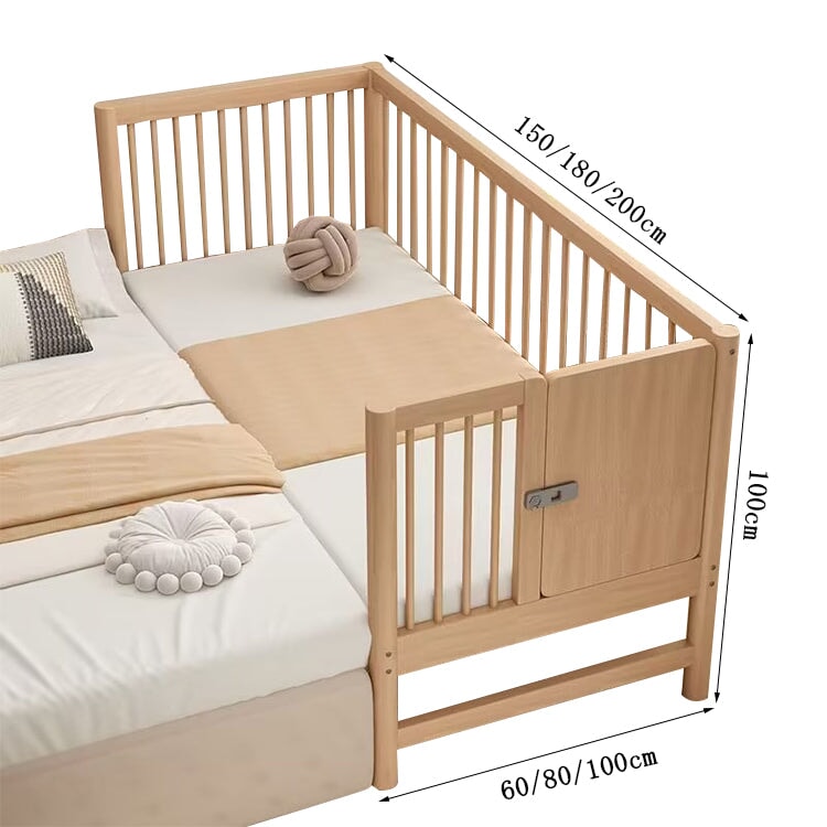 延長ベッド　プラスベッド　継ぎ足し　扉付き　天然木　ケヤキ材　シンプル　快適　子供用　ナチュラル　カスタマイズ可能　metamall