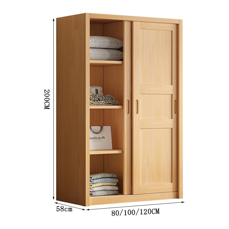 クローゼット　高級感　ナチュラルモダン　重厚感　自然の風合い　パイン材　メラミン化粧板　サイドラック　分類収納　ハンガーパイプ　ナチュラル　metamall