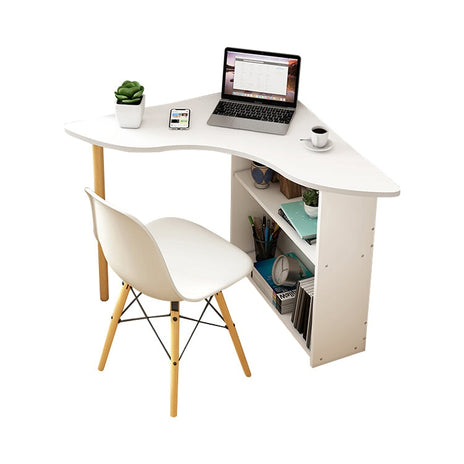 デスク　コーナーデスク　コンパクト　省スペース　たっぷり収納　分類収納　メラミン化粧板　高安定性　丸みのあるフォルム　カーブ型天板　ピンク　metamall