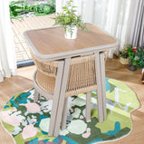 ガーデンテーブル　ガーデンセット　籐風家具　通気性　テーブル　チェア　デザイン性　爽やか　ウォールナット　HWZY-M053