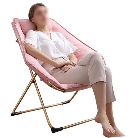 折り畳みチェア　シンプルモダン　ベランダ　高密度ウレタンフォーム　ポリエステル生地　撥水性　汚れに強い　長持ちしやすい　スチールフレーム　ヘッドレスト　パープル　YZ-M031