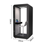 防音ブース　隔音室　可動式　静音換気システム　多層構造防音材　分厚いフレーム　錠付き　照明システム　カスタマイズ可能　JYC-S007