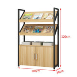 マガジンラック　ディスプレイラック　書類整理棚　雑誌入れ　木目調　高耐荷重　アジャスター付き　緩衝蝶番付き　扉付き収納　シンプルモダン　ホワイト　ナチュラル　KAGUYASU